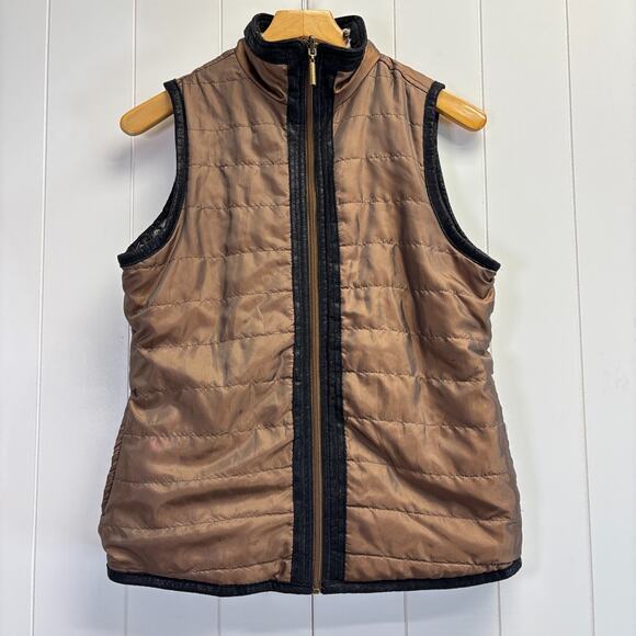 Unbranded Womens Boho Mob Wife Leopard Faux Fur Reversible Vest Size M/L Cozy - Picture 4 of 11